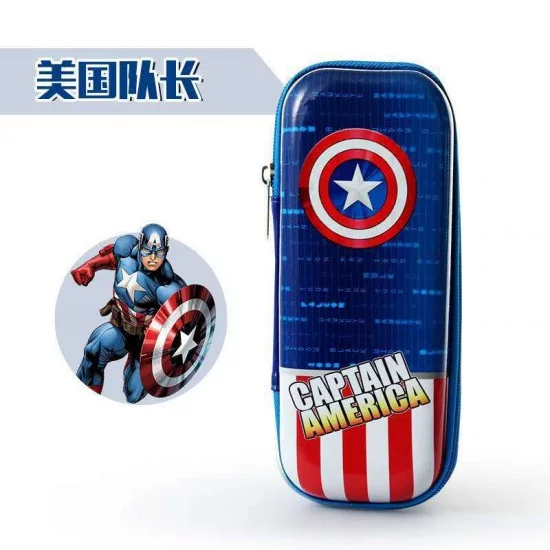 Authentic Disney Snow Princess Spider Man Captain Iron Man Cartoon Children S Stationery Pencil Case