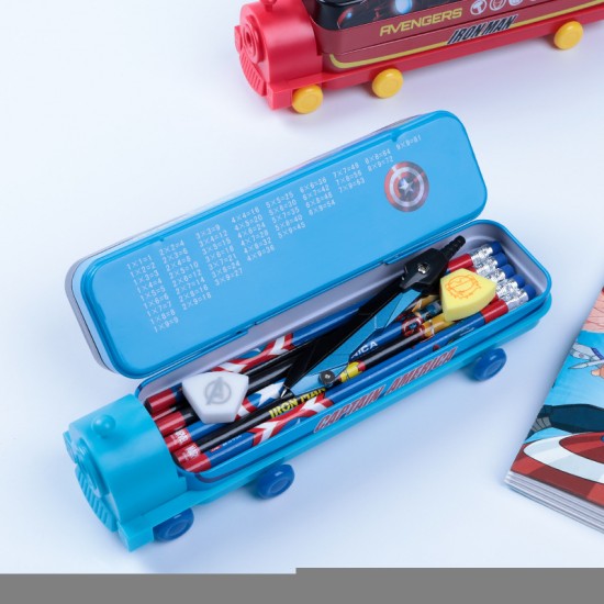 Genuine Disney creative cute cartoon double-decker train multifunctional creative iron pencil case Genuine Disney creative cute cartoon double-decker train multifunctional creative iron pencil case