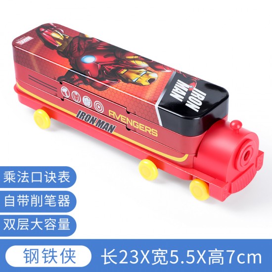 Genuine Disney creative cute cartoon double-decker train multifunctional creative iron pencil case Genuine Disney creative cute cartoon double-decker train multifunctional creative iron pencil case
