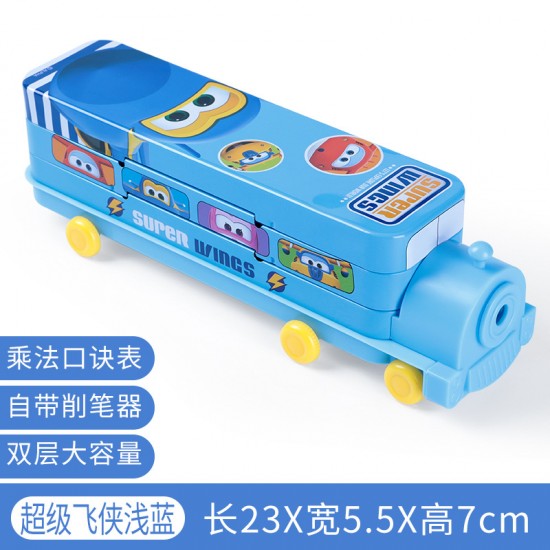 Genuine Disney creative cute cartoon double-decker train multifunctional creative iron pencil case Genuine Disney creative cute cartoon double-decker train multifunctional creative iron pencil case