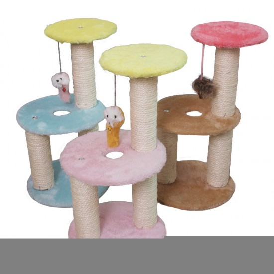 Pet toy sisal plush three-layer circular cat climbing frame Pet toy sisal plush three-layer circular cat climbing frame