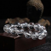 (Male / female) Natural hirazza white crystal bracelet seven rainbow energy crystal