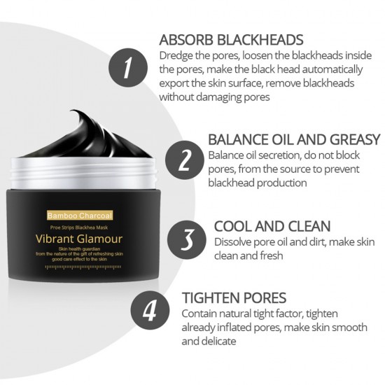 Vibrant Glamour bamboo charcoal to black head to tear nasal film. Clean pores Vibrant Glamour bamboo charcoal to black head to tear nasal film. Clean pores